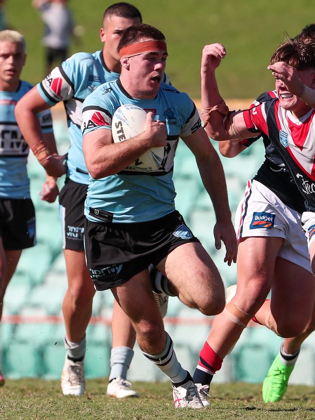 Thomas Dellow in action for the Cronulla Sharks Harold Matthews side during the finals series. Picture: Adam Wrightson Photography