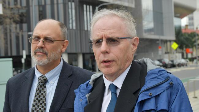 Dr Jim Buckley (right) from The Royal Adelaide Hospital. AAP image/David Mariuz.