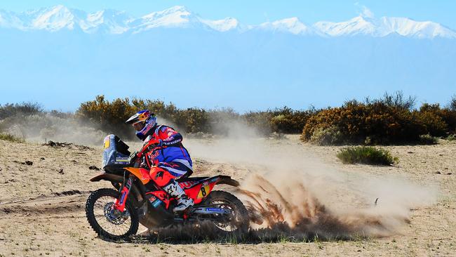 Toby Price lost almost 50 minutes Stage 10 of the Dakar Rally. Pic: KTM / PhotosDakar.com