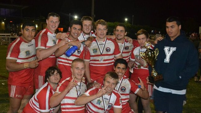 Jahrome Hughes (third from left, back row) and Jamal Fogarty (bottom right) were 2011 teammates at Palm Beach Currumbin.