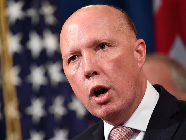 Australia's Home Affairs Minister Peter Dutton. Picture: AFP