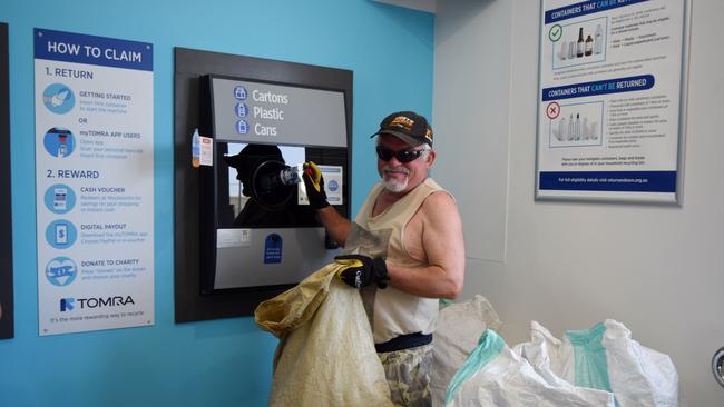 Michael Christensen at the Ballina Return and Earn Centre at 42 De Havilland Crescent in the Ballina Industrial Estate.