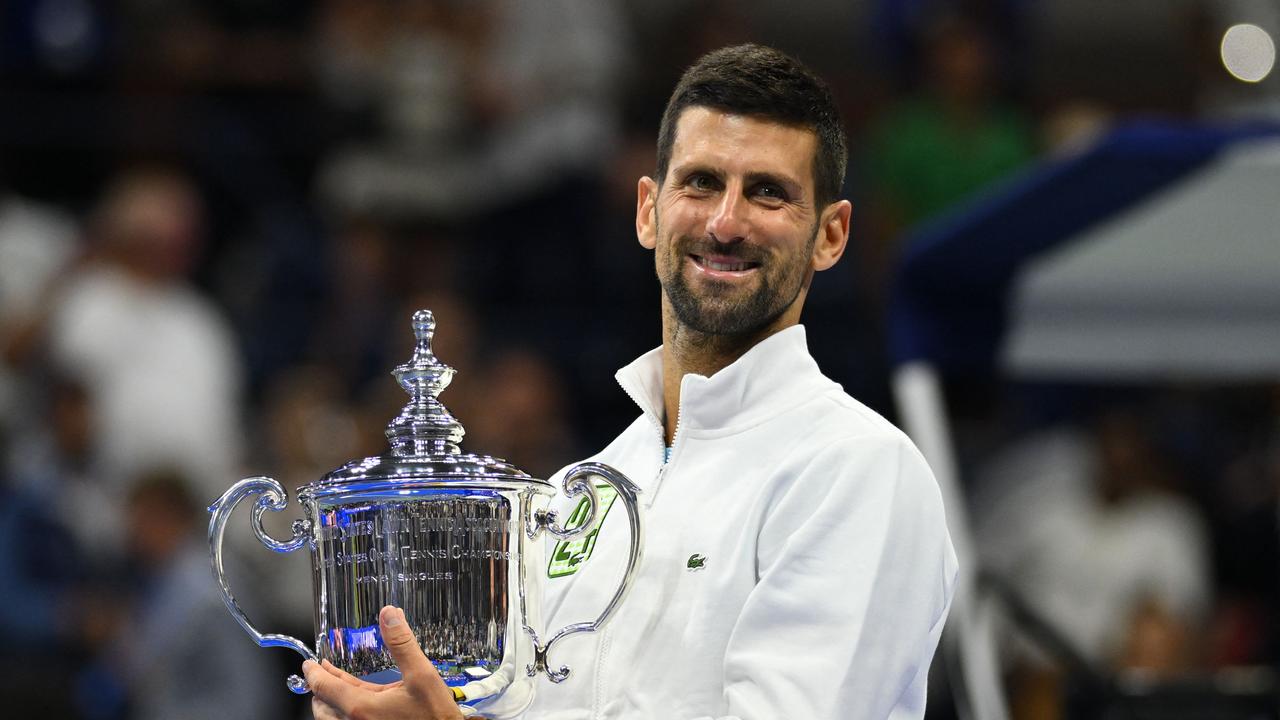 One more win and Novak will be the winningest grand slam champ in history. Photo by ANGELA WEISS / AFP