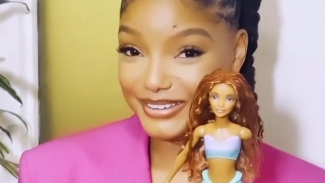 Halle Bailey gets emotional while unveiling The Little Mermaid-inspired Barbie  doll | Herald Sun