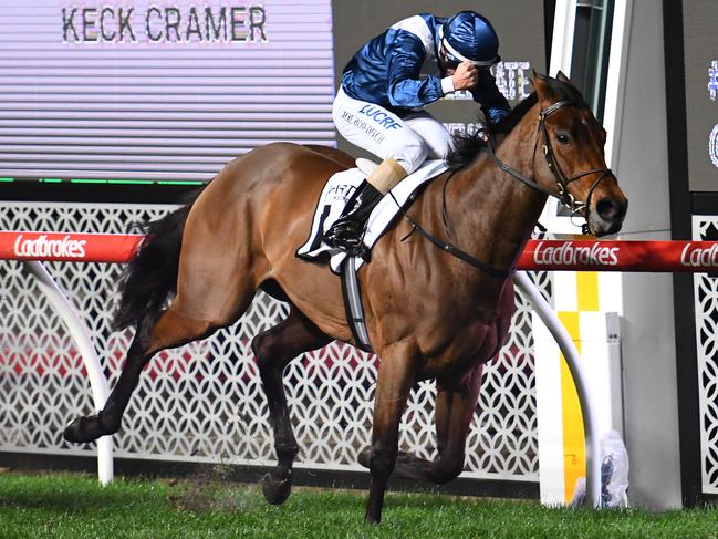 Joe Bowditch and Viddora win the Moir Stakes at Moonee Valley. Picture: Vince Caligiuri/Getty Images