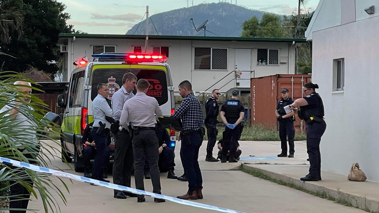 Police on scene at Thuringowa Dr, about 4.40pm on Monday.