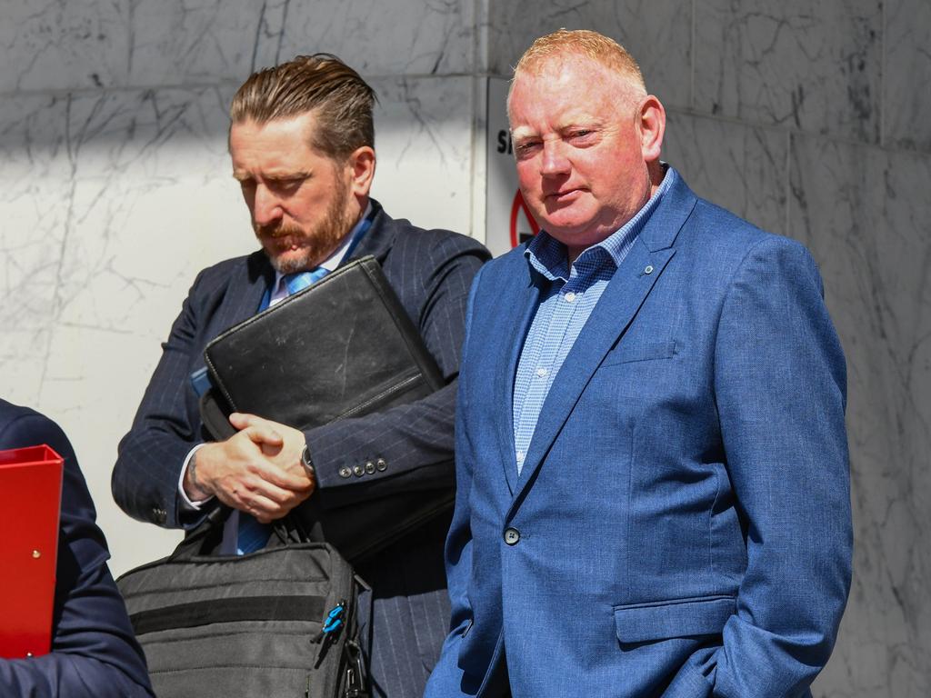 Samantha Murphy’s husband, Mick Murphy, outside Ballarat Magistrates’ Court. Picture: Ian Wilson