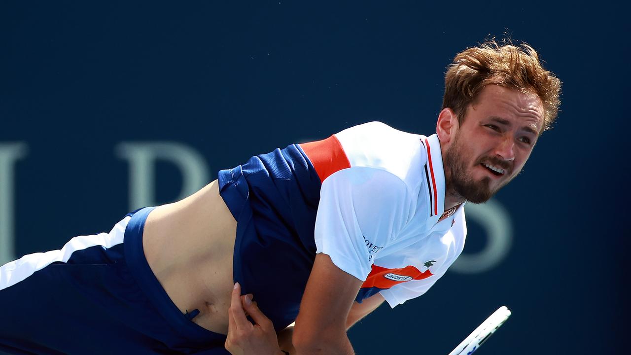 Daniil Medvedev had beaten De Minaur in four of their previous five meetings before today’s quarter-final. (Photo by Vaughn Ridley/Getty Images)