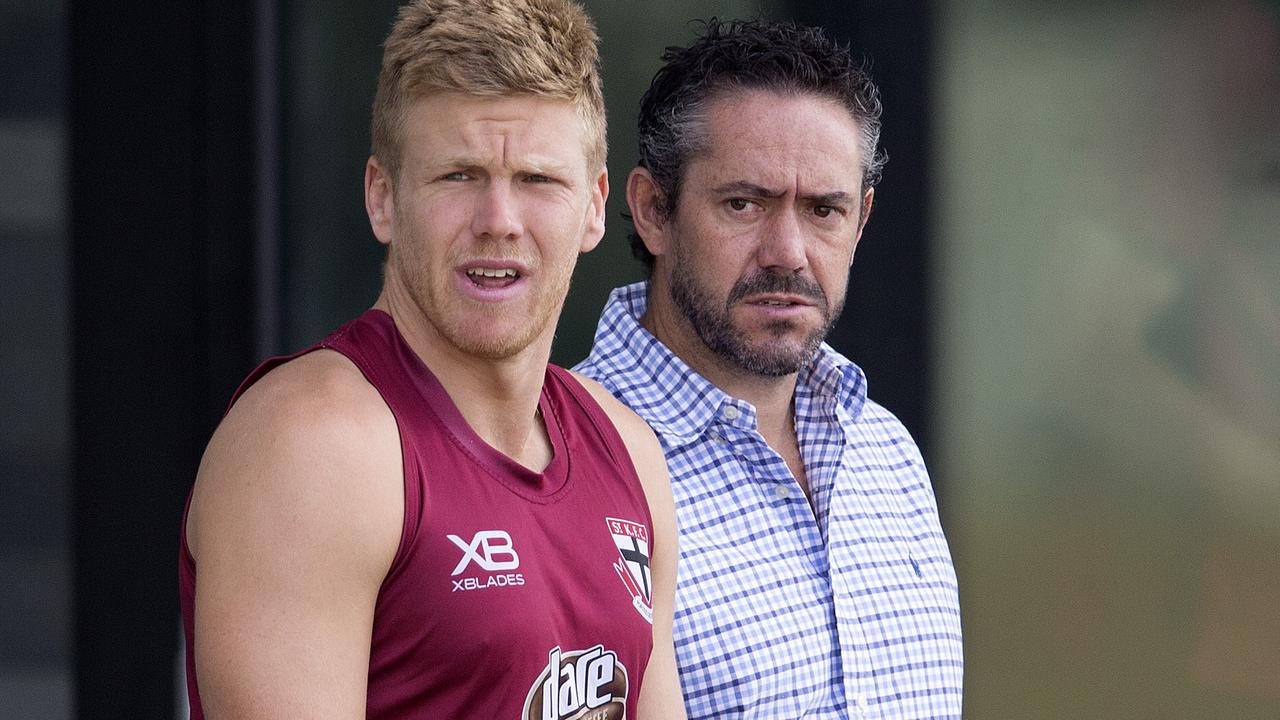 St Kilda footy boss Simon Lethlean came out in defence on Dan Hannebery on Wednesday. Picture: Michael Klein