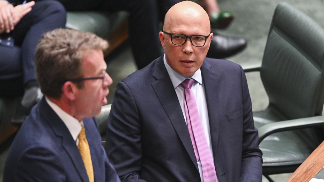 Leader of the Opposition Peter Dutton during Question Time. Picture: NCA NewsWire / Martin Ollman