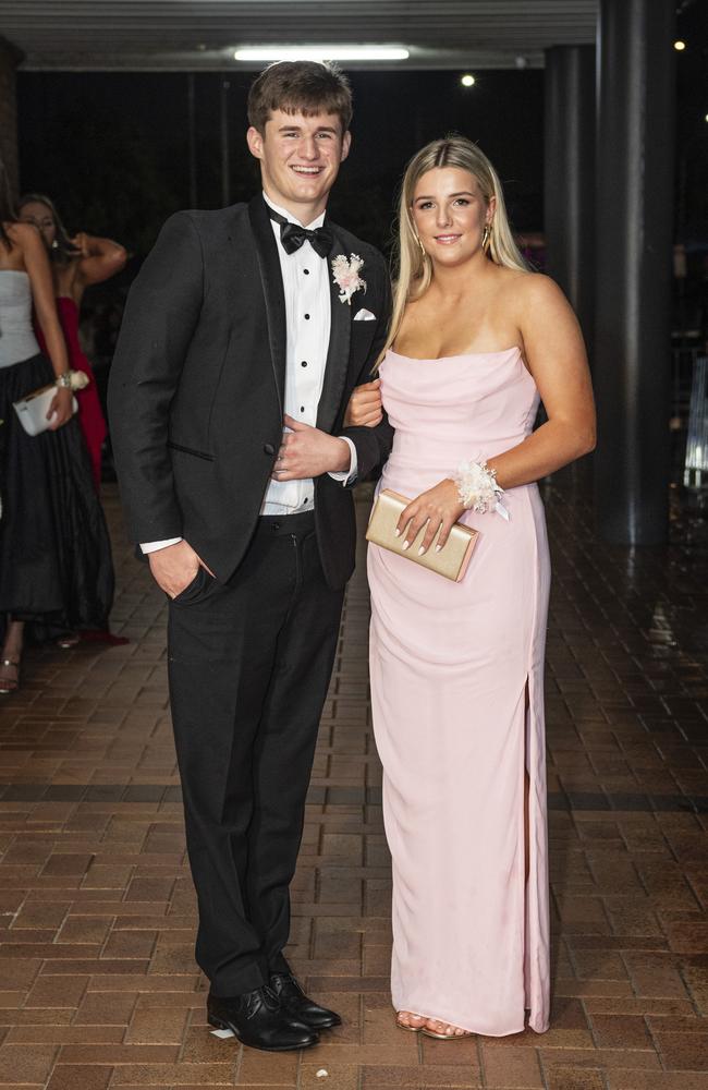 Marcus Anderson and partner Katie Seaby at Toowoomba Grammar School formal at Rumours International, Wednesday, November 13, 2024. Picture: Kevin Farmer