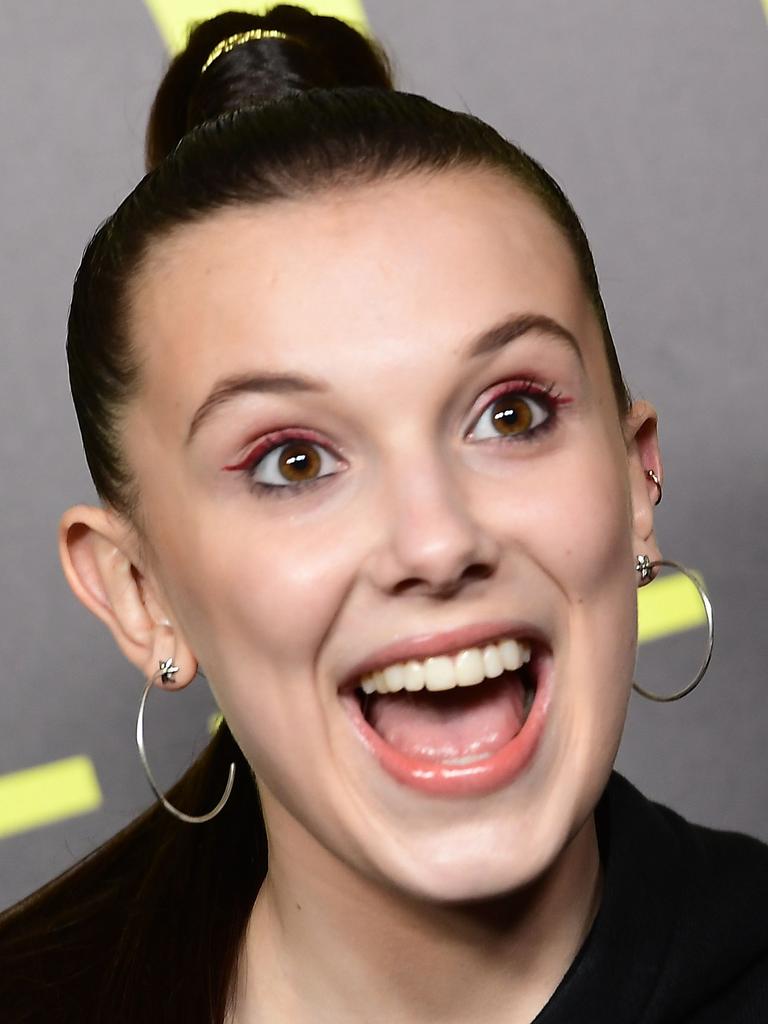 British actress Millie Bobby Brown is reportedly dating Romeo Beckham. Picture: AFP