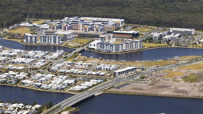 The Sunshine Coast has a fast-developing health hub at Birtinya, anchored by the $1.8 billion Sunshine Coast University Hospital, which opened in 2017, pictured above. Picture: Lachie Millard