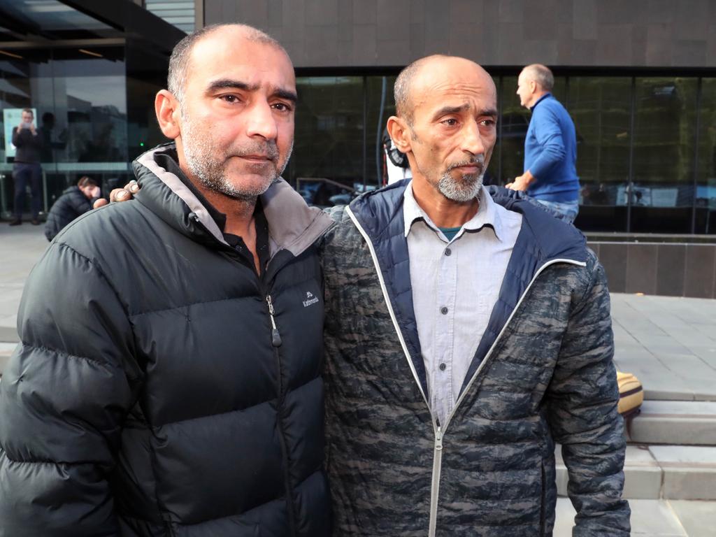 Yama and Omar Nabi at court. Omar said he was late for Friday prayers - and thus avoided being caught up in the massacre. Picture: Gary Ramage