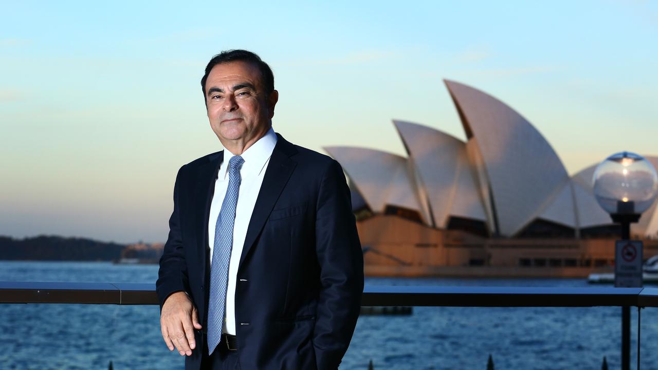 Carlos Ghosn, former Nissan chief executive, at the Park Hyatt Hotel in Sydney. Britta Campion / The Australian