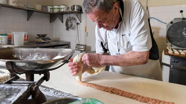 Bill Fuller makes and bakes on his Mentone premises.