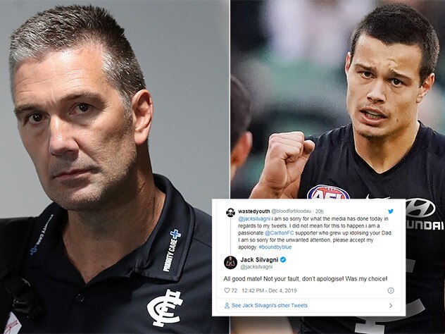 Silvagni Silvagni twitter controversy hits Carlton