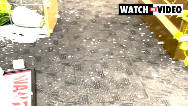 Shards of glass scattered across Darwin CBD jeweller shop