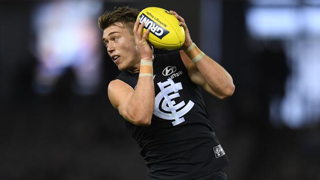 Patrick Cripps hasn’t suffered an ACL injury, according to the Blues. Picture: AAP