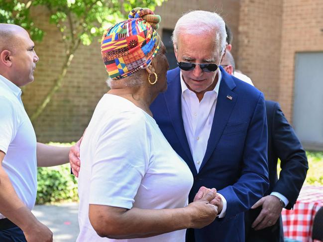 Joe Biden greets supporters in Harrisburg, Pennsylvania. Picture: AFP