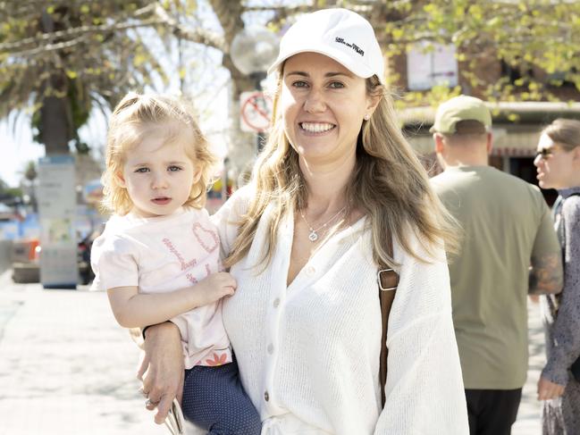 Abbie Petty, one and a half and Kara Petty at CronullaFest at Cronulla on the 09/09/2023. Picture: Daily Telegraph/ Monique Harmer