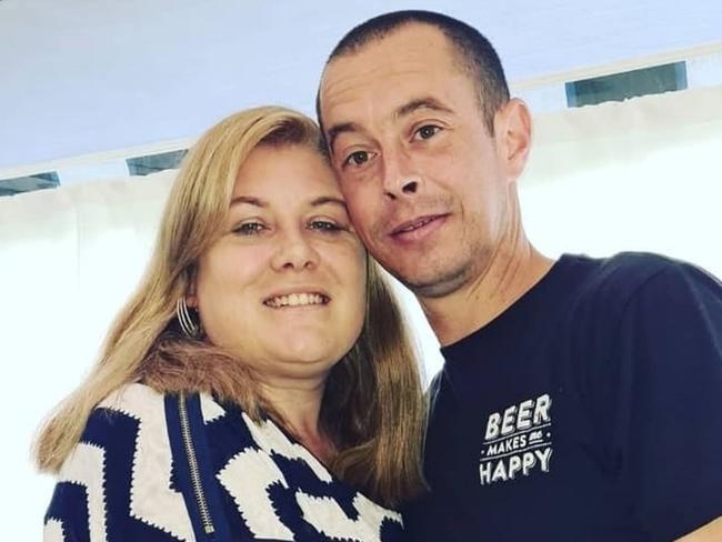 PIC FROM Kennedy News and Media (PIC SHOWS: PARENTS ZOE DOYLE, 38, AND STUART DOYLE, 42) A mum thought a 'dodgy chicken takeaway' had given her stomach cramps on a camping holiday - until her hubby spotted a baby's HEAD sticking out of her. Zoe Doyle was left stunned after giving birth to her surprise baby Hayley Doyle in her TENT while camping in Hayling Island, Hampshire, on August 1st. The 38-year-old said she had 'no pregnancy symptoms', experienced regular periods and even flew on holiday to Turkey two months before her little one's unexpected arrival. Zoe, who lives in Maidenhead, Berkshire, said she had noticed some weight gain over the last few months but put it down to gorging on more snacks in the evening. DISCLAIMER: While Kennedy News and Media uses its best endeavours to establish the copyright and authenticity of all pictures supplied, it accepts no liability for any damage, loss or legal action caused by the use of images supplied and the publication of images is solely at your discretion. Picture: Kennedy News and Media