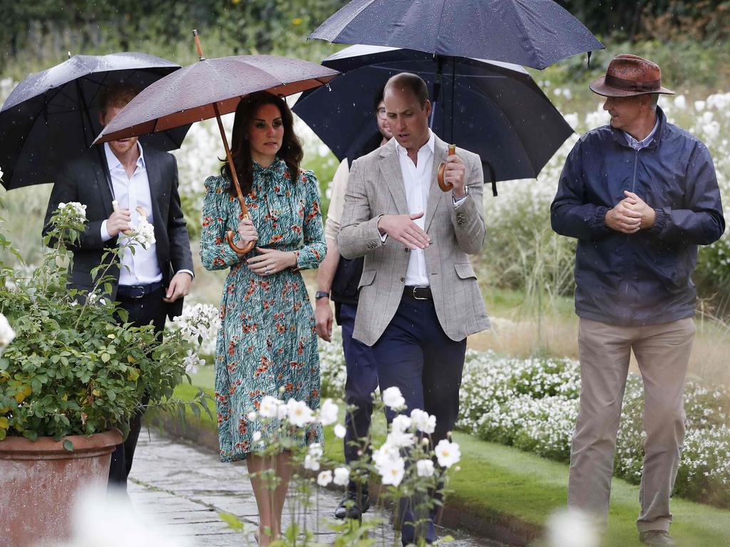 Kate, William and Harry prepared to pay tribute to Princess Diana on the 20th anniversary of her death. Picture: AFP