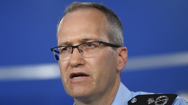 Australian Federal Police national manager of counter-terrorism Ian McCartney in Melbourne on Saturday. Picture: AAP