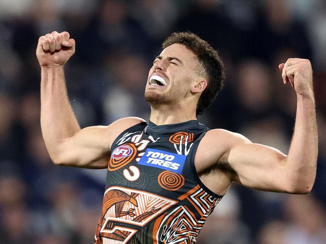 Jake Riccardi and the Giants are heading to Tasmania to face Hawthorn. Picture: Martin Keep/AFL Photos/Getty Images