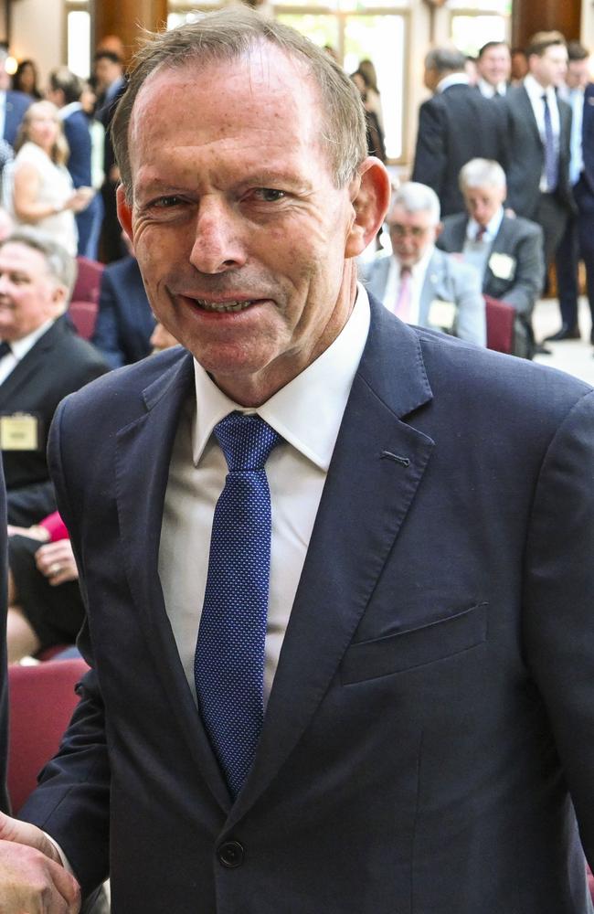 Tony Abbott said Pell was a ‘great leader’. Picture: Martin Ollman