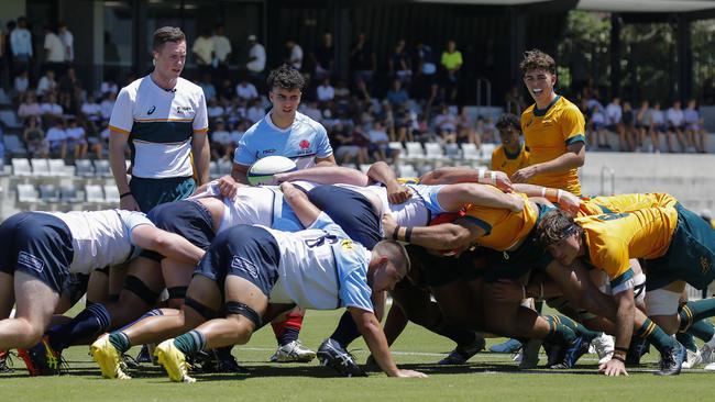 Action from the Australian U16s v NSW Waratahs U17s match