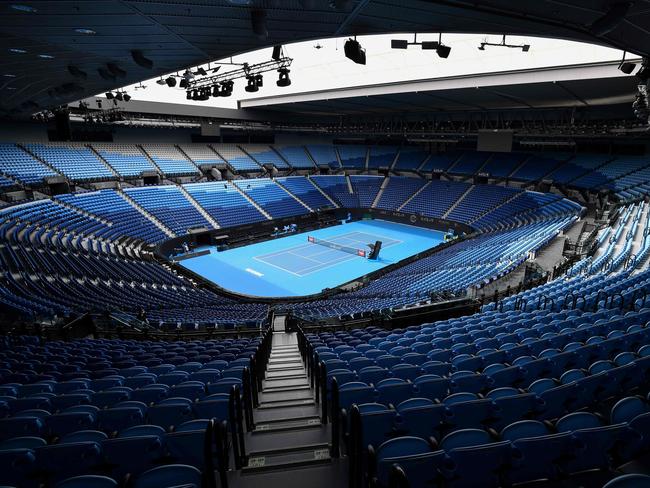 Rod Laver Arena will be basked in sunshine during the opening week of the Australian Open with temperatures tipped to hit the low thirties. Picture: Paul Crock