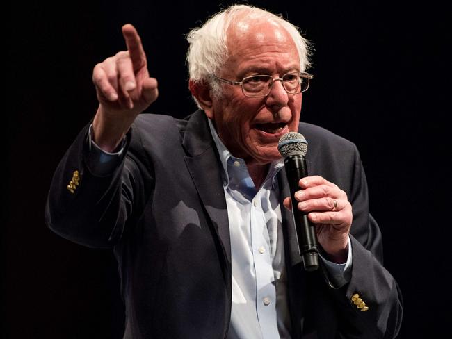 Democratic presidential candidate Bernie Sanders speaks during a campaign rally in El Paso, Texas. Picture: Getty Images