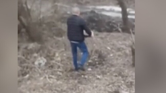 The man took the device away from traffic.