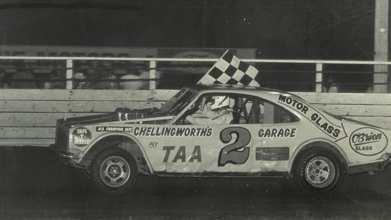 Peter Roggenkamp flies the chequered flag in another Holden Torana.