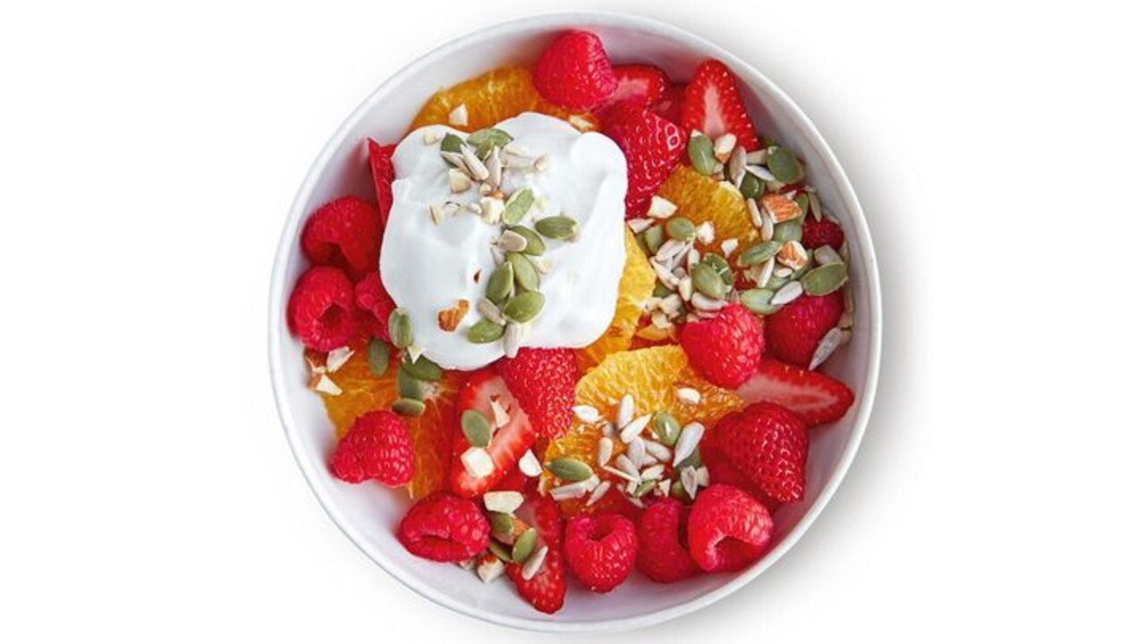 Greek yoghurt goes fantastic with berries.