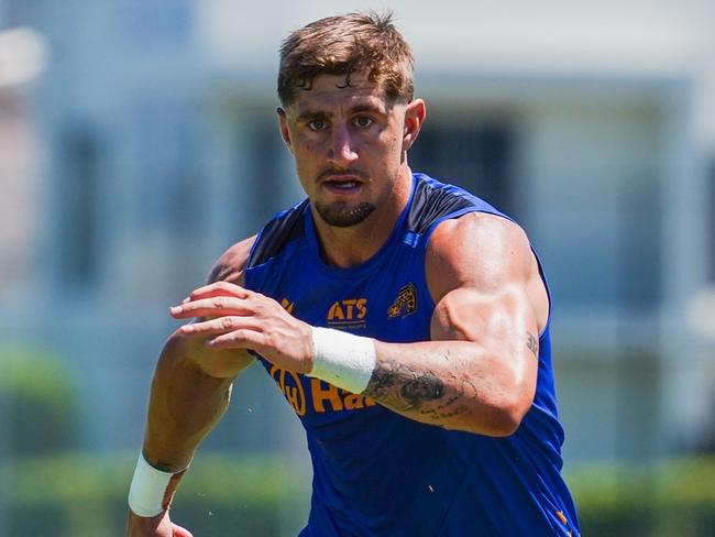 Moses has been impressed by Zac Lomax at Parramatta training and admits he may hand the goalkicking duties to the new recruit in 2025. Picture: Instagram