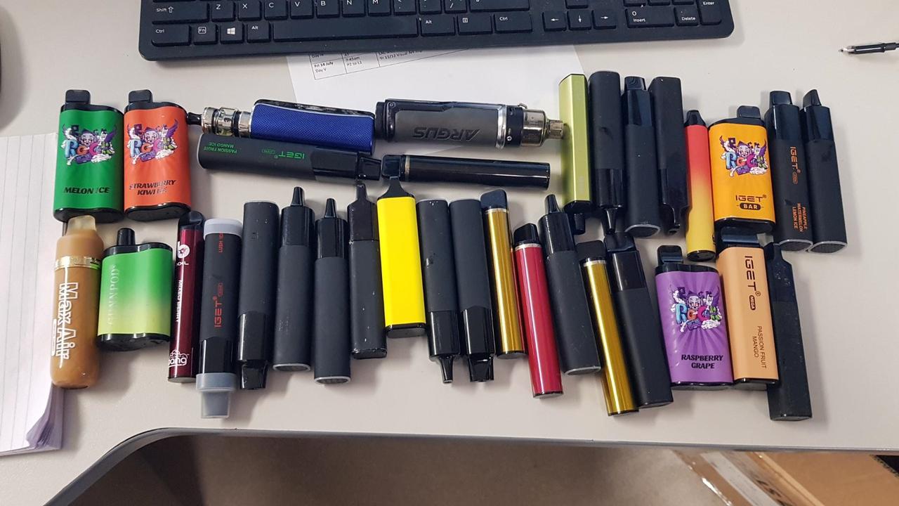 Vapes confiscated by Queensland principals.