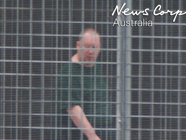 Martin Bryant was photographed in the exercise yard at Risdon Prison last year. Picture: Gary Ramage