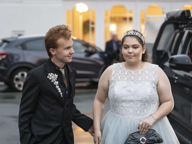 Sebastian Smith partners graduate Rose Flerchinger at Toowoomba Flexi School formal at Burke and Wills Hotel, Thursday, October 10, 2024. Picture: Kevin Farmer