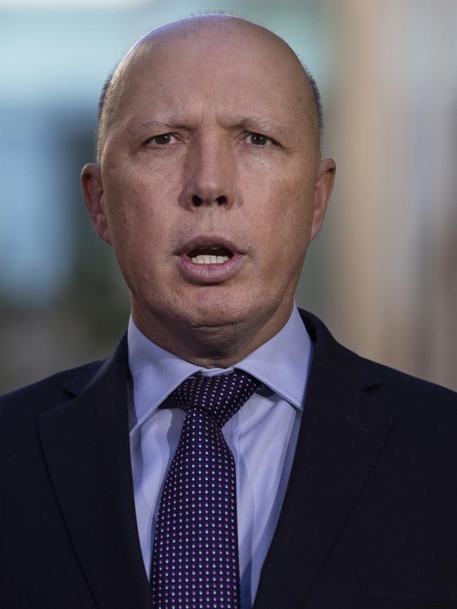 Home Affairs Minister Peter Dutton. Picture: Gary Ramage