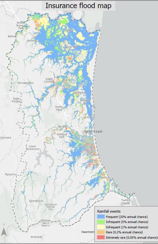 The new Gold Coast flood map for insurance