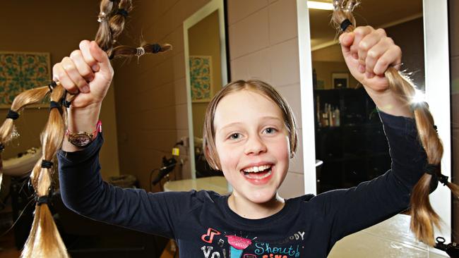 Georgia Fenwick with her ponytails.