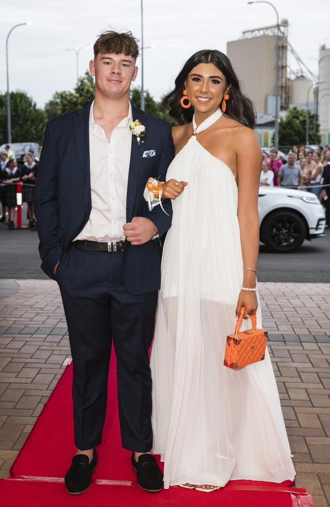 Ewald Kruger and Megan Bailey at Toowoomba Grammar School formal at Rumours International, Wednesday, November 15, 2023. Picture: Kevin Farmer