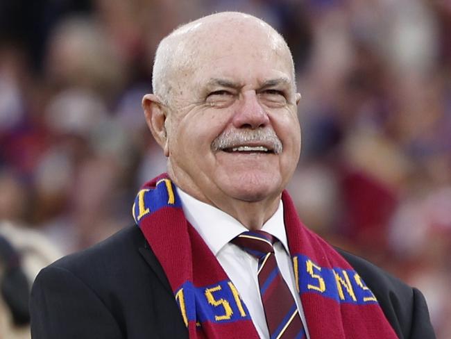 MELBOURNE, AUSTRALIA - SEPTEMBER 28: Leigh Matthews reacts the AFL Grand Final match between Sydney Swans and Brisbane Lions at Melbourne Cricket Ground, on September 28, 2024, in Melbourne, Australia. (Photo by Daniel Pockett/AFL Photos/Getty Images)