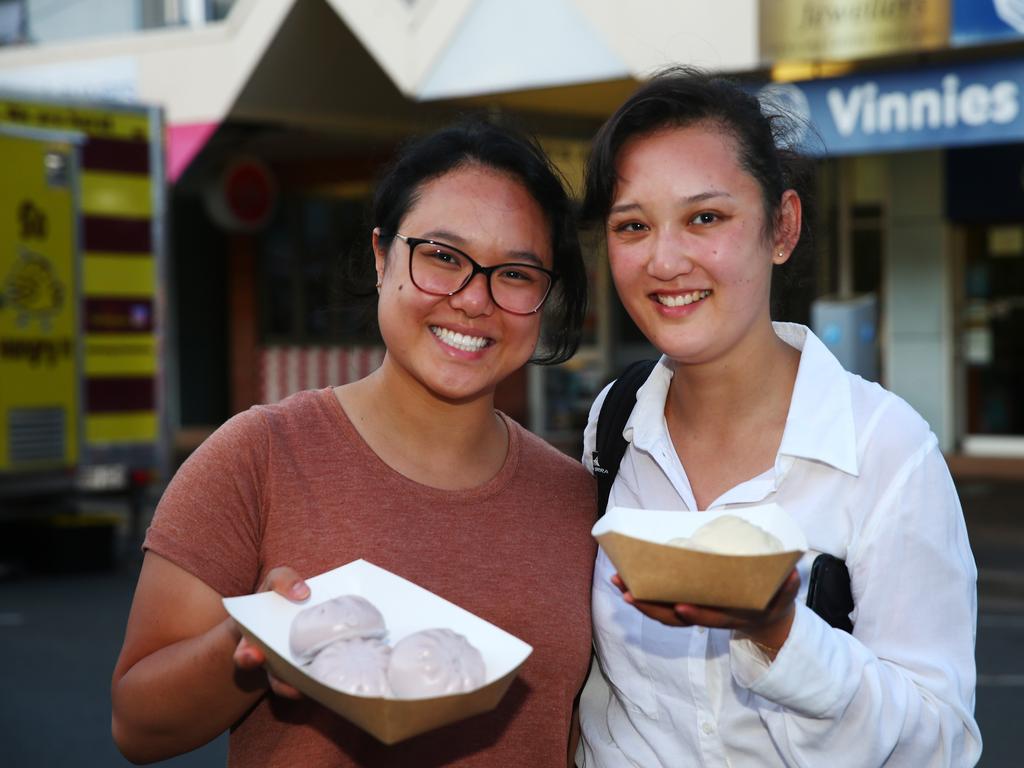 Jessica Nguyen and Rebecca Nguyen at the Cairns and District Chinese Association Inc Chinese New Year street festival on Grafton Street. PICTURE: BRENDAN RADKE