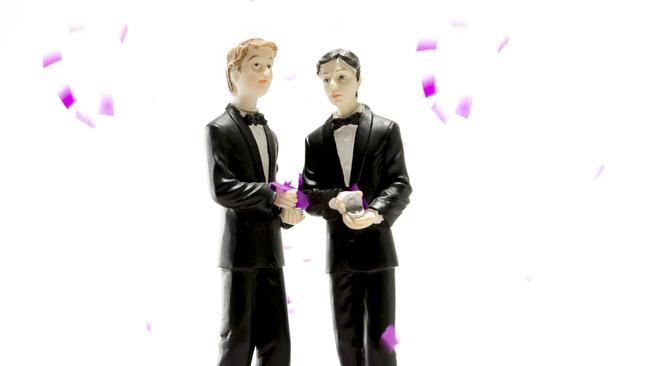 Two groom figurines. Picture: Supplied