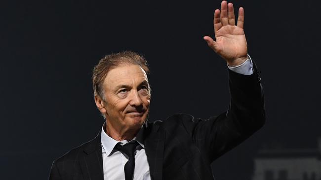 Erick Mombaerts waves to fans during his time with Yokohama F.Marinos. Picture: Getty Images