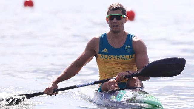 Murray Stewart after coming fourth in the K1 event.