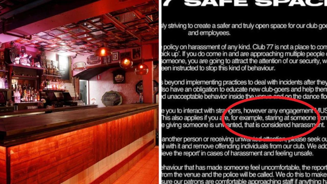 Sydney nightclub Club 77 bans staring without getting prior 'verbal  consent'  — Australia's leading news site